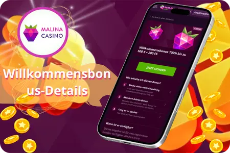 Willkommensbonus für neue Spieler im Malina Casino